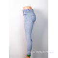 Custom Contrast Shades of Denim Pencil Pants